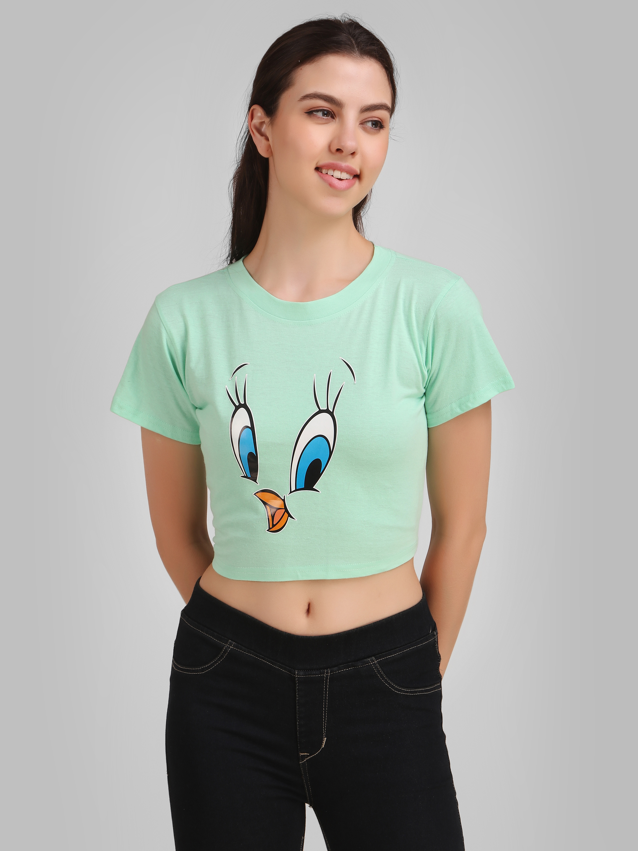 Women Crop T Shirt Tweety