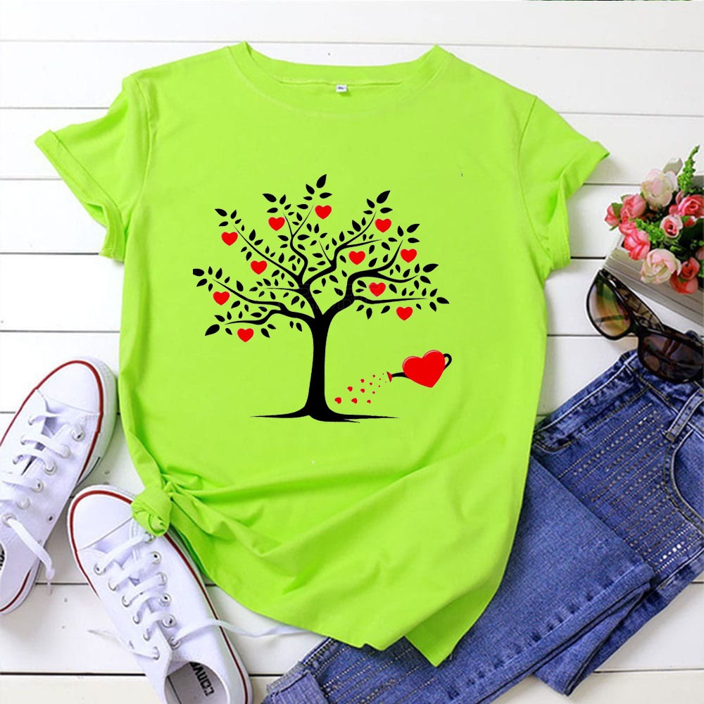 Women T Shirt Love Tree